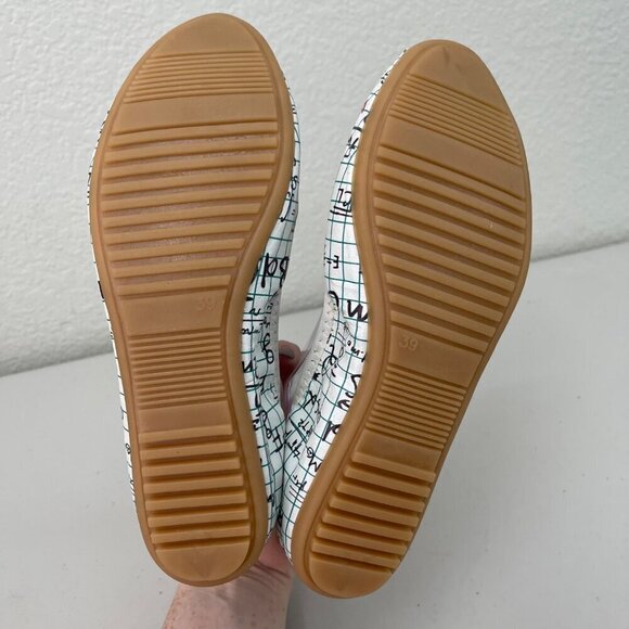 Goby Math Science Novelty Print Slip On Ballet Flats Shoes Womens size 39 US 8.5 - Picture 10 of 10